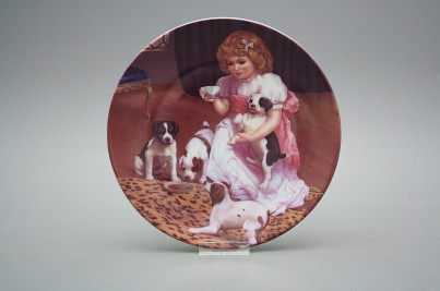 Hängeteller 19cm Country Childhood - Lovely Puppies č.1
